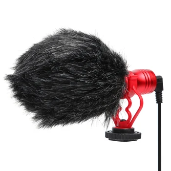 

ALLOYSEED SD-MM1 On-Camera Video Microphone with Shock Mount for DSLR Camera Camcorder Smartphone Shotgun