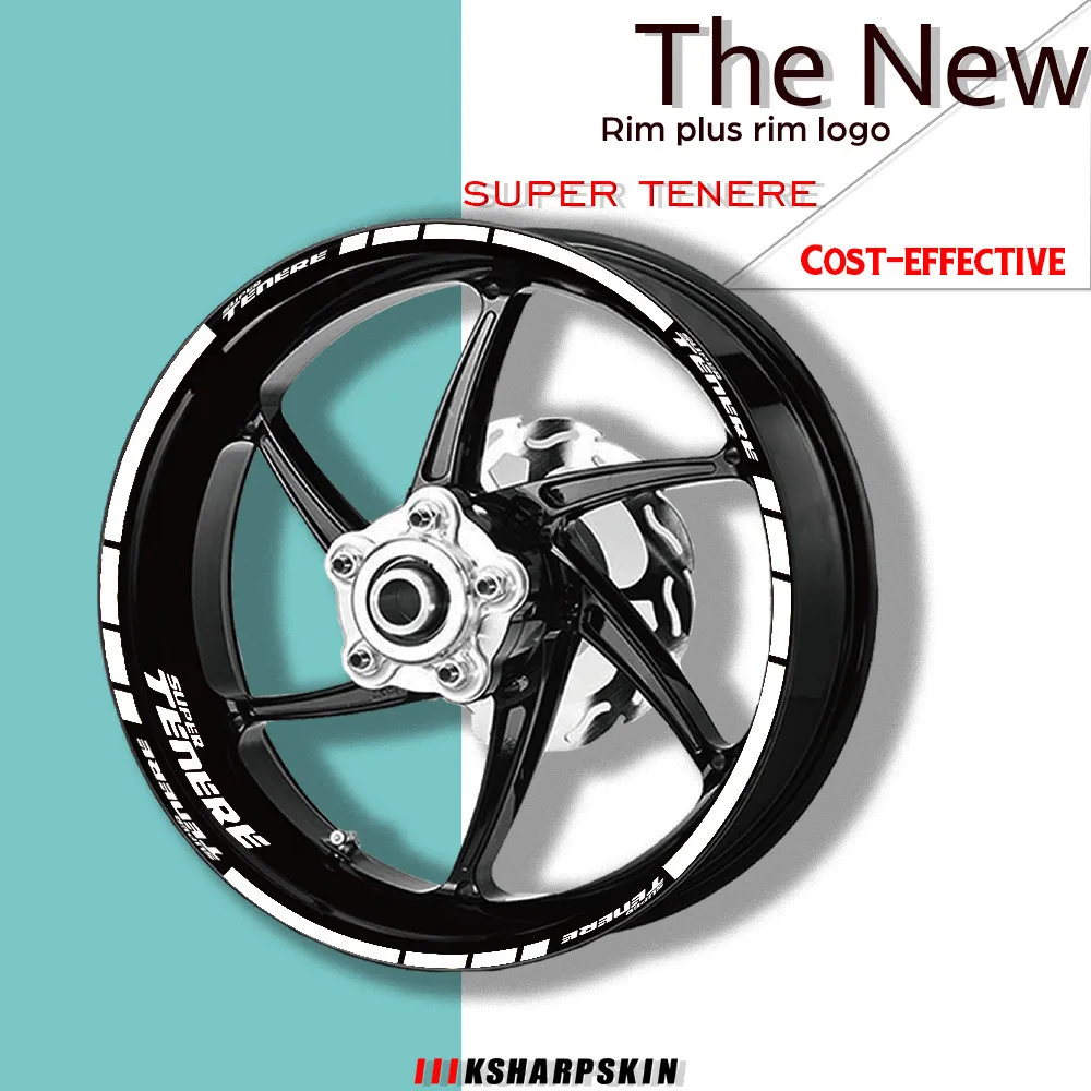 Motorcycle front and rear tire waterproof logo sticker reflective stripe rim kit decal for YAMAHA SUPER TENERE super tenere | Автомобили и