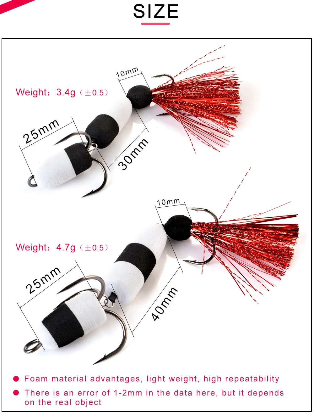 Description Picture 6 of itemFISH KING Mandula Fishing Lure Soft Lure Foam Bait Swimbait Wobbler Bass Pike Lure Minnow Insect Artificial Baits Fishing Tackle