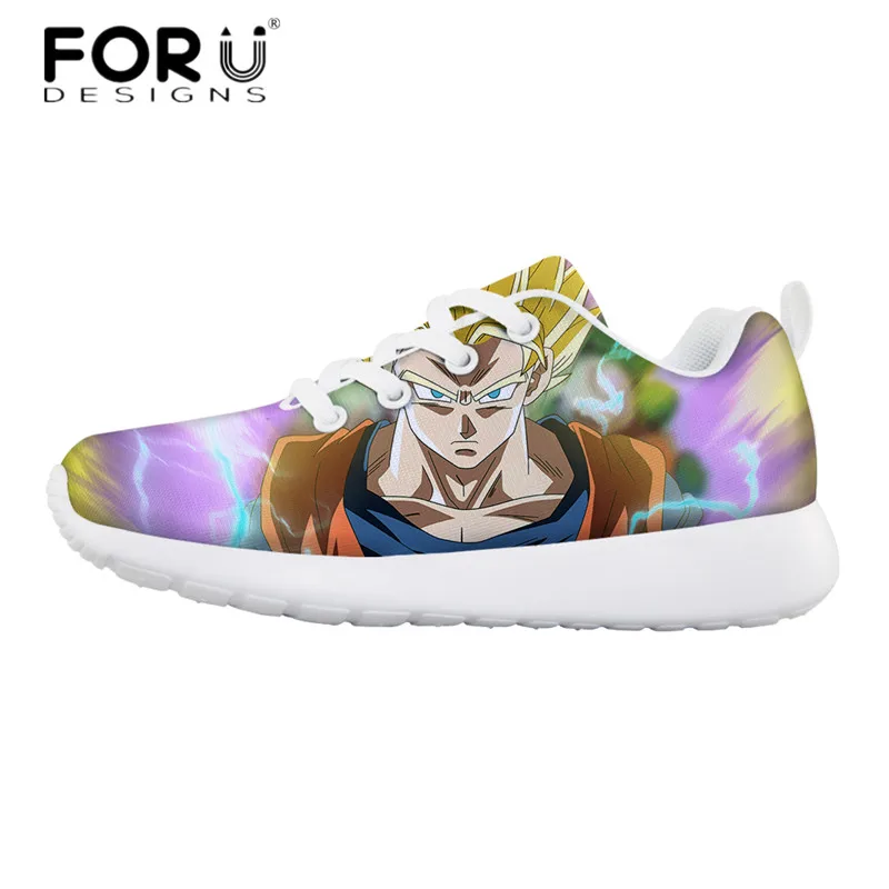 HMA315BN FORUDESIGNS/Модная обувь с аниме; Детские удобные кроссовки с рисунком Dragon Ball Z; сезон осень; легкая обувь на плоской подошве для мальчиков - Цвет: HMA315BN