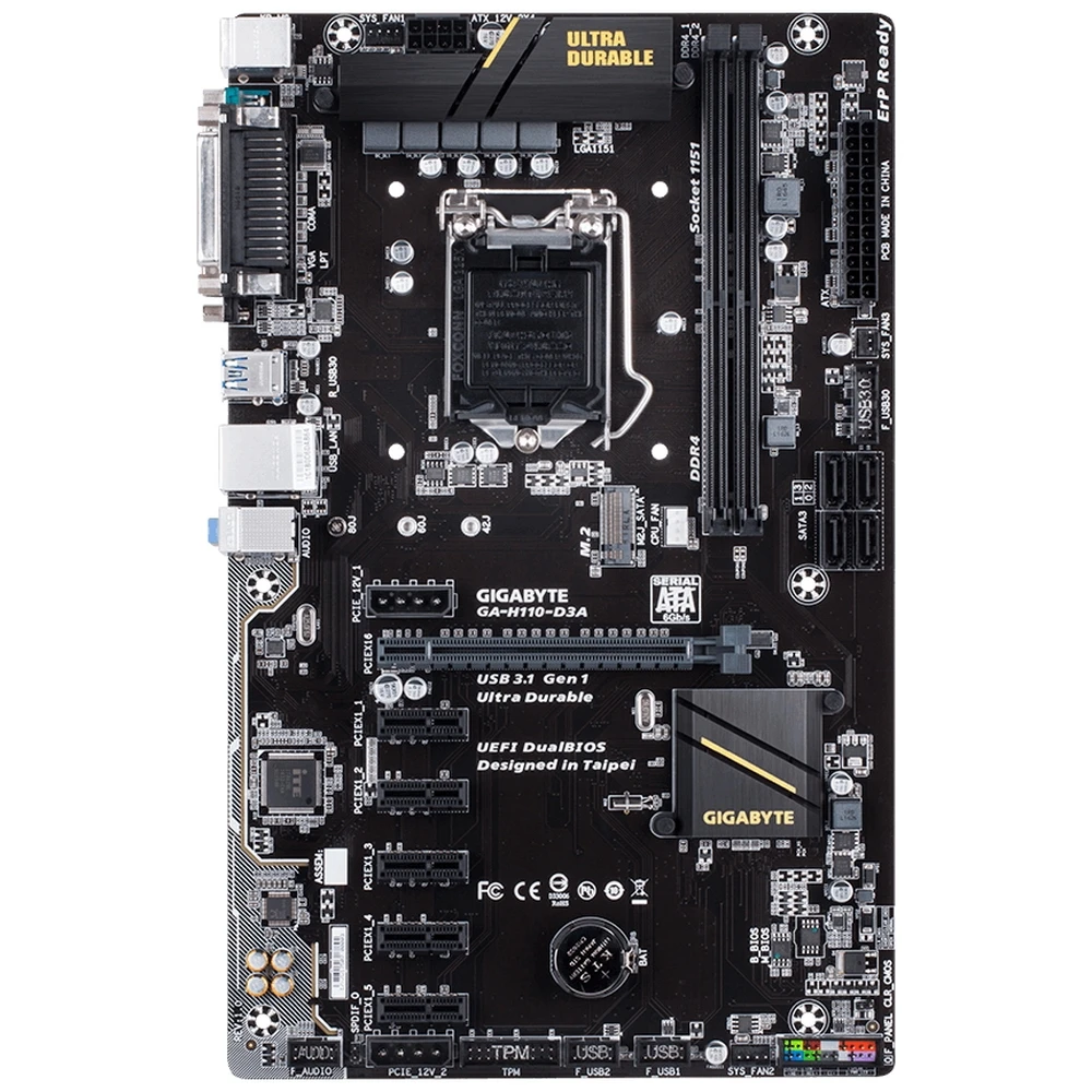 Материнская плата Gigabyte GA H110 D3A|Материнские платы| |