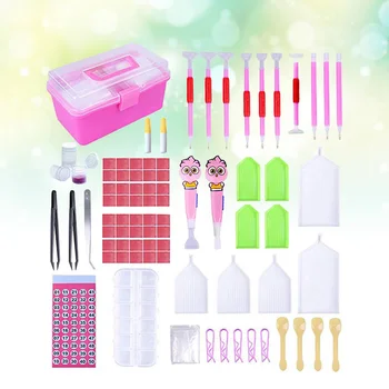 

121PC Diamond Painting Tools Cross Stitch Accessories with Embroidery Line Pen Box Diamond Set