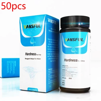 

50PCS Water Total Hardness Test Strips Quick And Easy Testing Kit 0-425 PPM Water Test Strips 2020 New Arrival