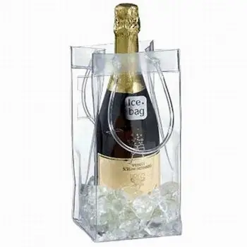 

100pcs PVC Ice Bag hanging Wine glass holder cooler chiller Gift tools