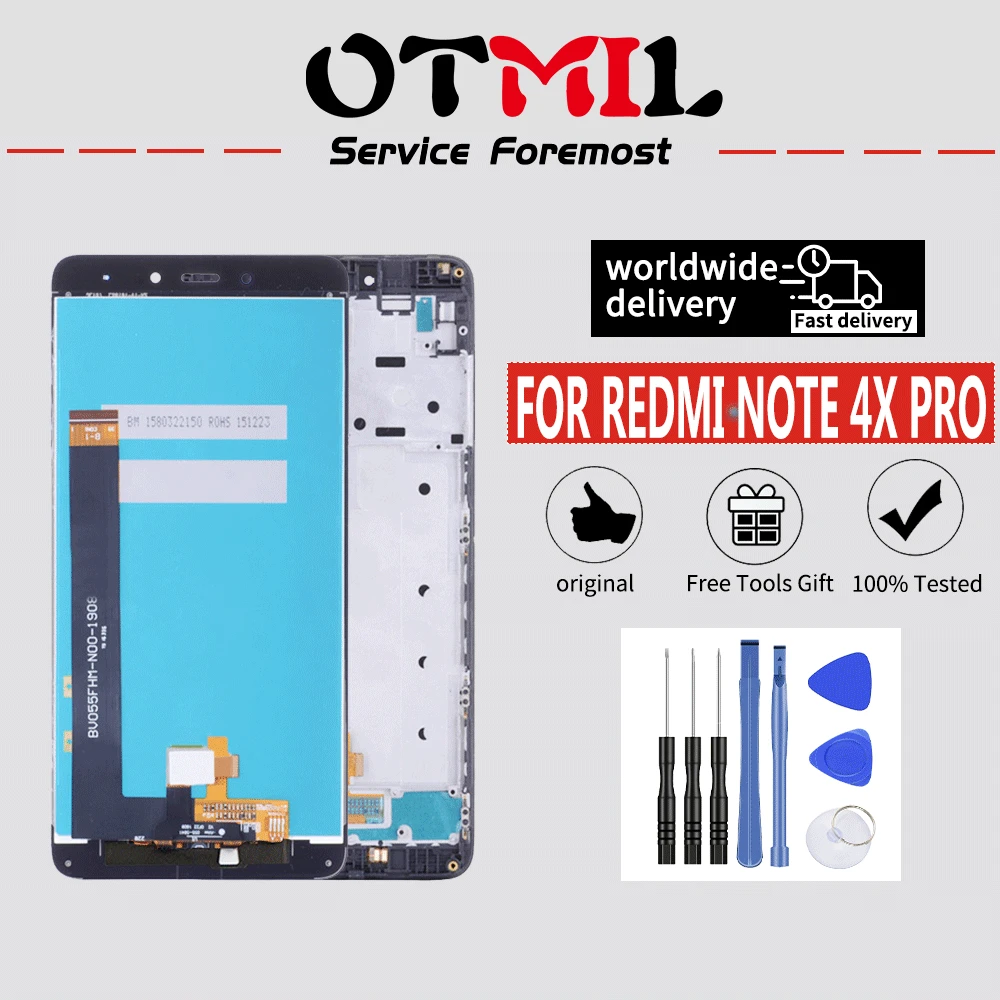 MTK Helio X20 для Xiao mi Red Note 4X Pro ЖК дисплей сенсорный экран с рамкой 4XPrime 4 Гб 64 ГБ|Экраны