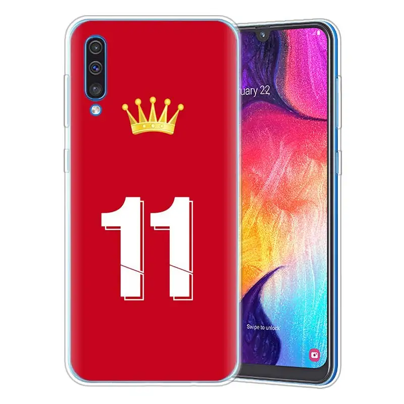 S03 Футбол номер 10 Чехлы для samsung Galaxy A50 A20 e A70 A80 A60 A40 A30 A10 s A9 A7 A8 A6 плюс силиконовый чехол для мобильного телефона чехол Coque - Цвет: S03