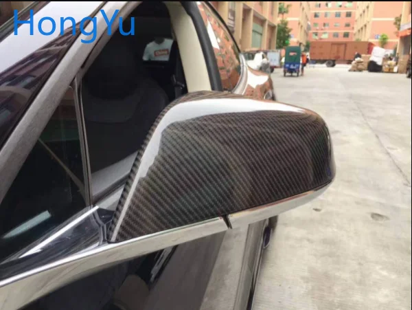 Для Tesla модель S 60 85 P85 70D 85D P85D 90D P90D 60D 75D P100D 100D- Посмотрите углеродного волокна зеркало заднего вида крышки