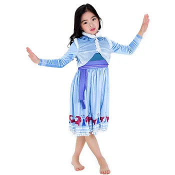 

Anna Dresses For Girls Princess Snow Queen Cosplay Kids Costume carnival Halloween Christmas Party Dress Children Girls Clothing