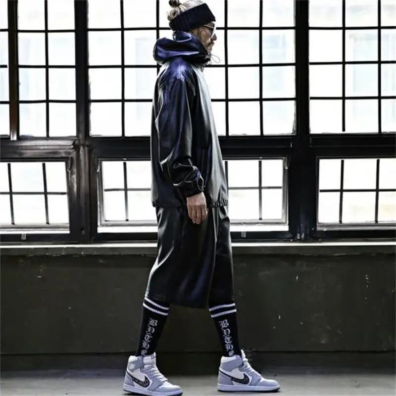 Men's Shorts Spring And Autumn New Korean Edition Bright Leather Versatile Fashion Casual Large Size Five Minutes Pants