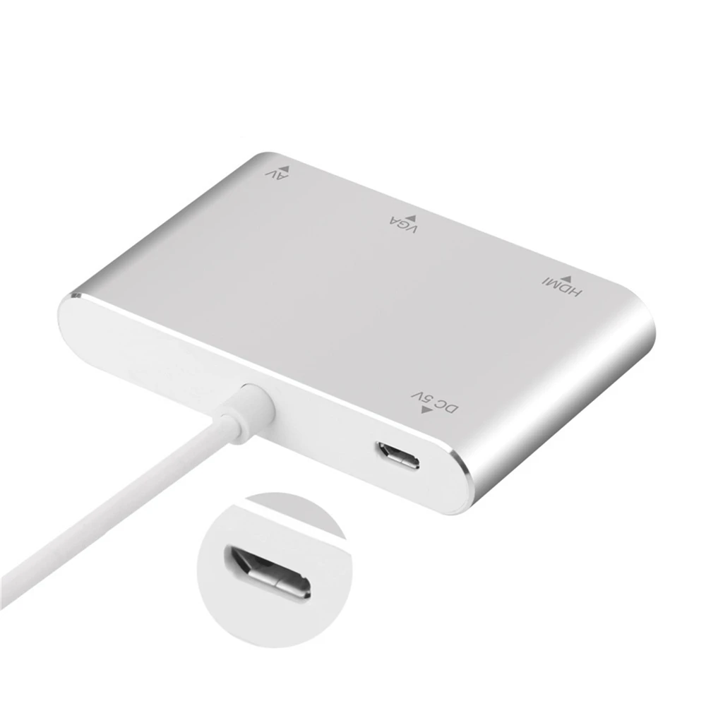 4 в 1 Plug and Play цифровой av-адаптер Lightning освещение к HDMI, VGA, AV Adapterfor iPhone X/8/8 Plus/7/7 Plus/6 Plus/6s/6s Plus/5/5S iPad