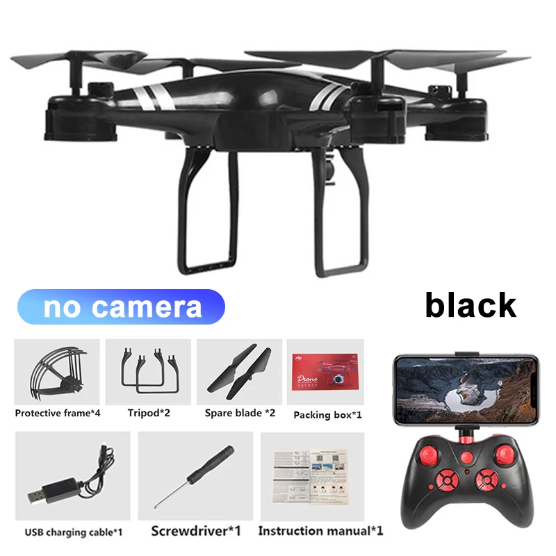 black no camera KY101D Дрон 4k камера-ручка fpv широкоугольная камера самолет с ДУ вертолет на радиоуправлении с Квадрокоптер с камерой VS XS809 M65 Дрон - Цвет: black no camera