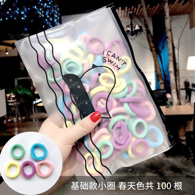 Girls Colorful Nylon Small Elastic Hair Bands Children Ponytail Holder Rubber Band Headband Kids Hair Accessories