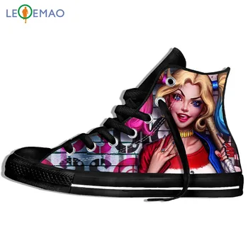 

Custom Sneakers Hot Harley Quinnfor Men/high Quality Harley Quinn Canvas Trends Comfortable Ultra Light Sports Shoes