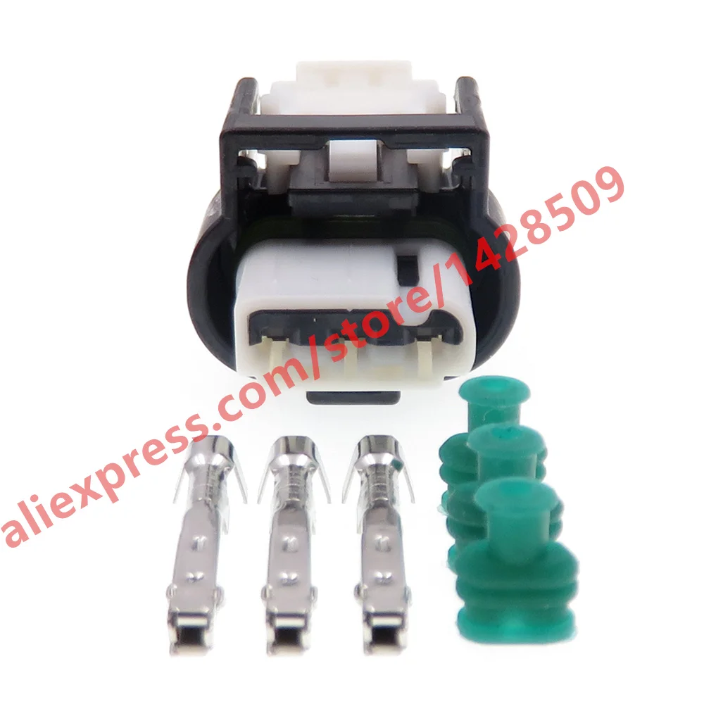 

1 Set 3 Pin Wire Harness Connector 1.2 Series 6189-7675 6189-7458 White Automobile Waterproof Sealed Socket