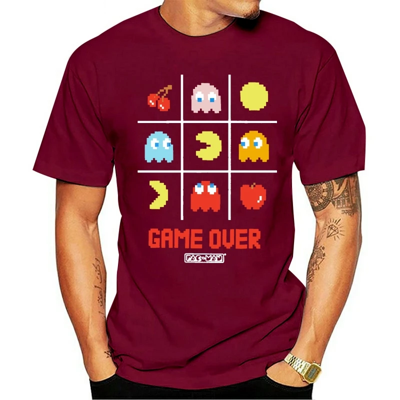 Pacman Game Over Short Sleeve Print Casua Print For men's T shirt ...