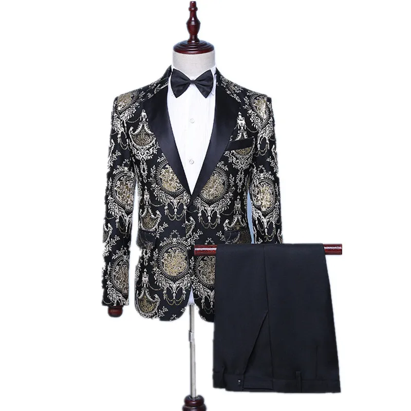 Men's suits high end men's fashion gentleman suit 2 piece blazer