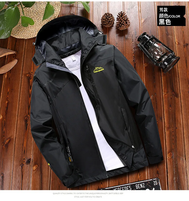MEN'S Assault Jacket Popular Brand Thin Type for Spring And Autumn Single Layer Waterproof Trench Coat Outdoor Sports Mountain C