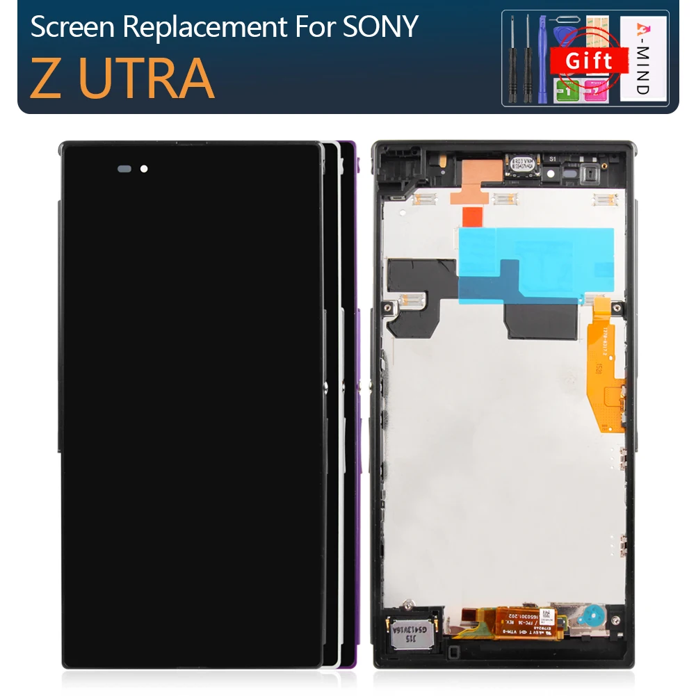ЖК для SONY Xperia Z Ультра дисплей сенсорный экран дигитайзер для SONY Xperia Z Ультра дисплей XL39h XL39 C6833