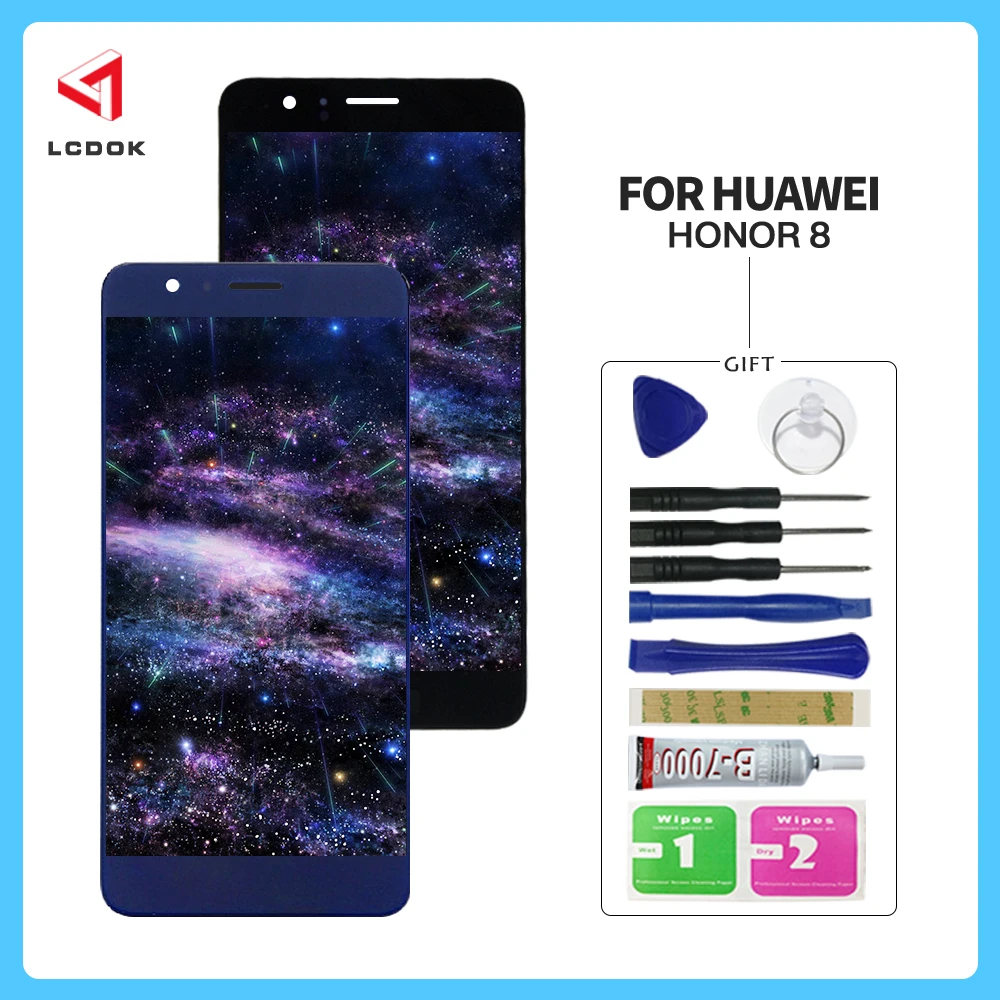 

AA+ Quality Honor 8 LCD For Honor 8 FRD-L19 FRD-L09 Touch Screen 5.2 inch Digitizer Assembly Free Tap Tools