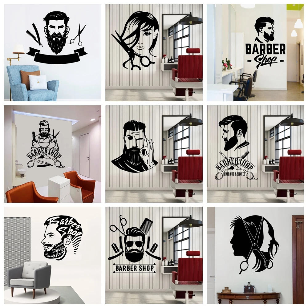 Diy Fashion Barbershop Home Decor Wall Stickers Living Room Vinyl Decal | Дом и сад