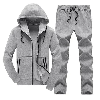

Autumn Male Money Leisure Lian Cap Cardigan Sweater Two-piece Set Sports Fitness Exercise Suit