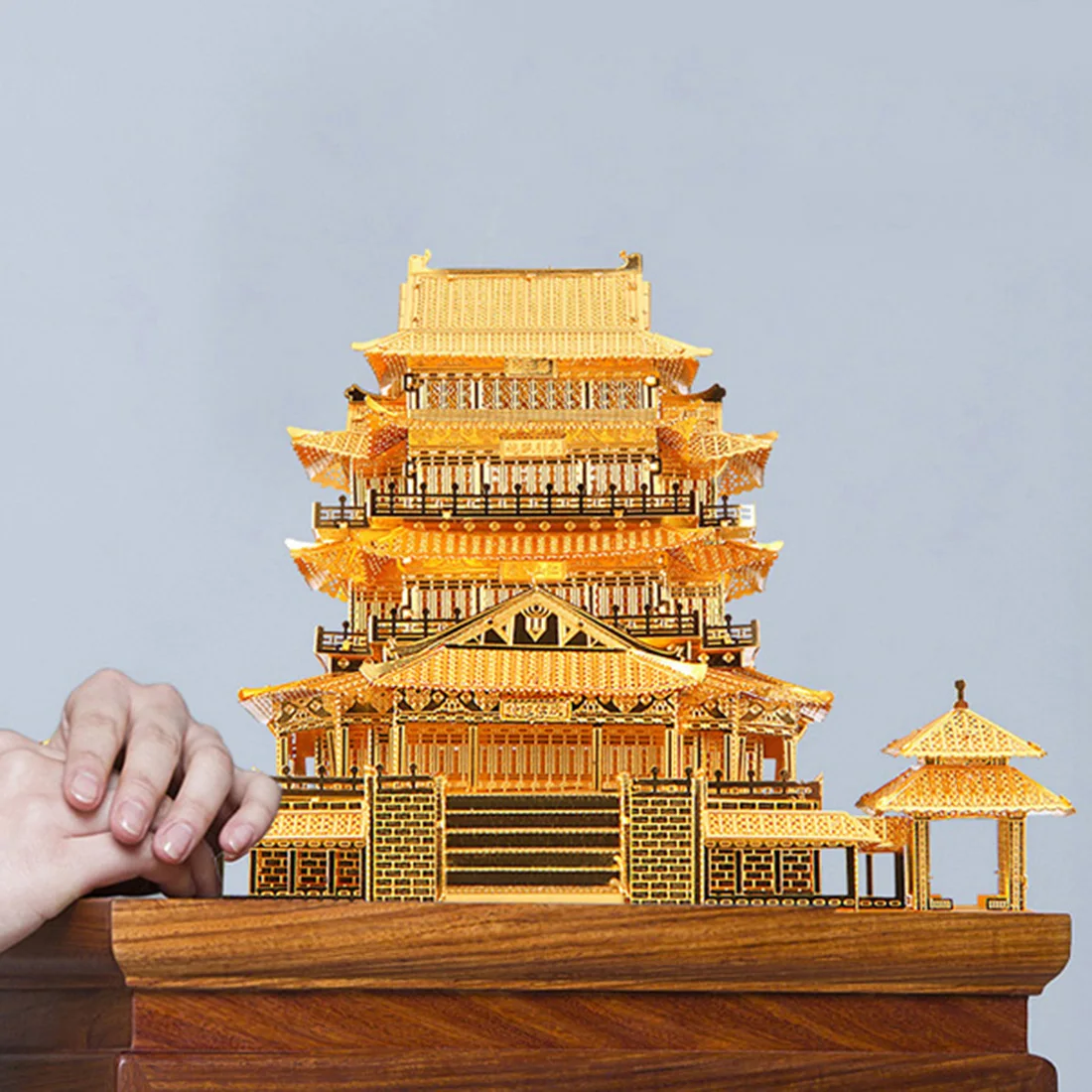 Архитектурная серия Tengwang модель павильона наборы DIY 3D Металлические Пазлы сборные головоломки Обучающие Развивающие игры игрушки подарки