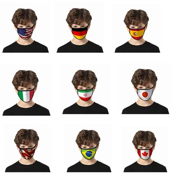 

10Pcs Anti Dust Face Mouth Mask Reusable Breathable Cotton Protective Children Country Flag PM2.5 Anti-Dust Haze Mouth Face Mask