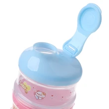 Детские молочный порошок контейнер портативный формула хранения еды мультфильм 4 слоя макияж 85WA