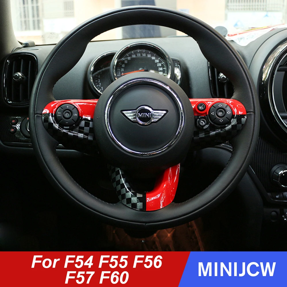 Автомобильный Стайлинг чехол на рулевое колесо наклейка для Mini Cooper One S JCW F54 Clubman F55