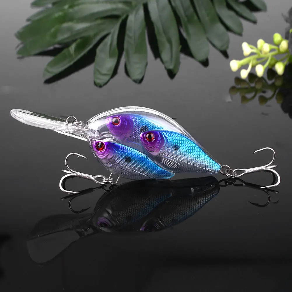 Fishing Lure ABS Durable Painted Crank Bait Bass Tackle Crankbait Sharp Hook