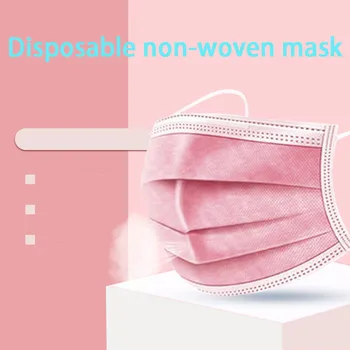 

3Layers Disposable Pink Masks with melt blown cloth Breathable dust-proof Anti smog Adult Protection Mouth Face Masks In Stock!