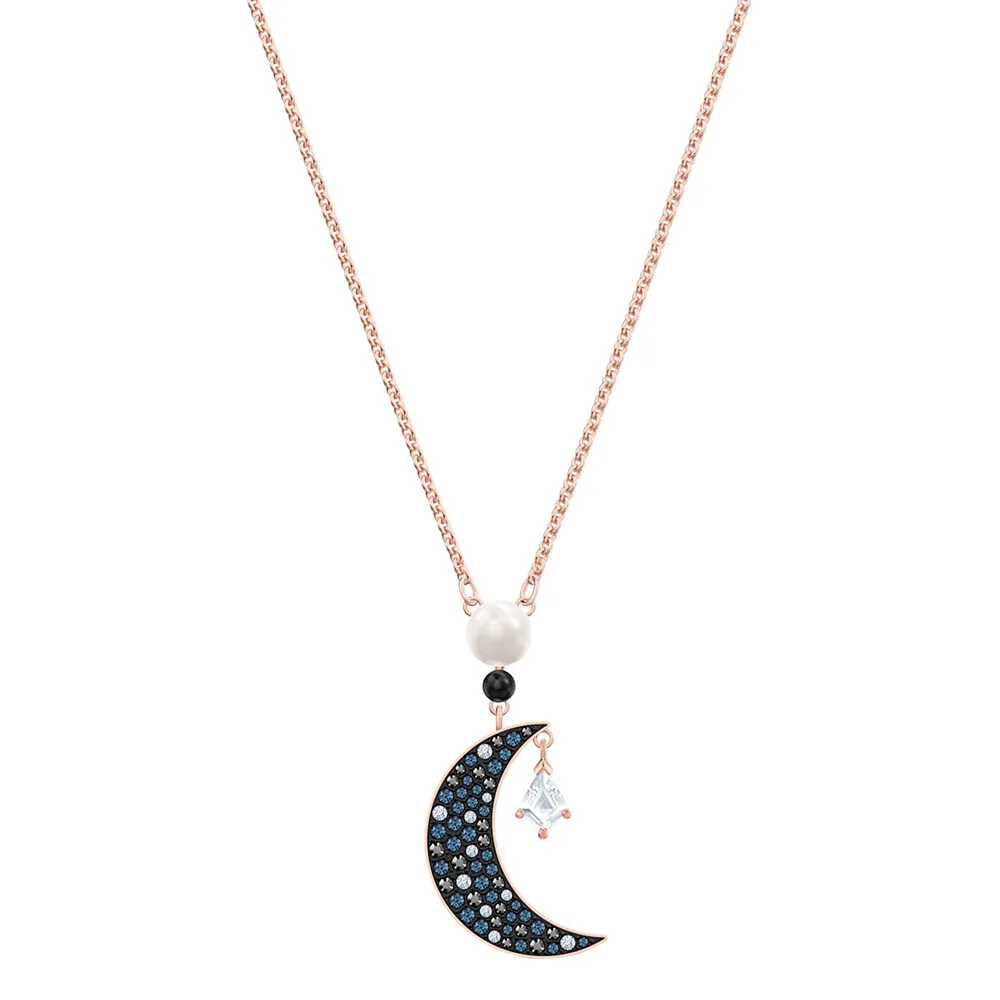 New Lucky Star, Star, Feather, Hot Air Balloon, Moon, Ladybug Crystal Necklace High Quality Fashion Women Jewelry Necklace