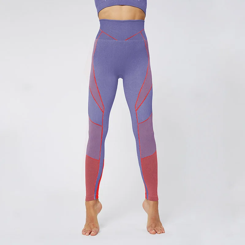 NS-6075 pants purple Новинка, женские леггинсы с высокой талией, пуш-ап, бесшовные супер эластичные штаны для фитнеса, Женские повседневные леггинсы для тренировок, дышащие леггинсы для женщин - Цвет: NS-6075 pants purple