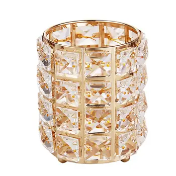 

Handcrafted Crystal Makeup Brush Holder Eyebrow Pencil Pen Cup Collection