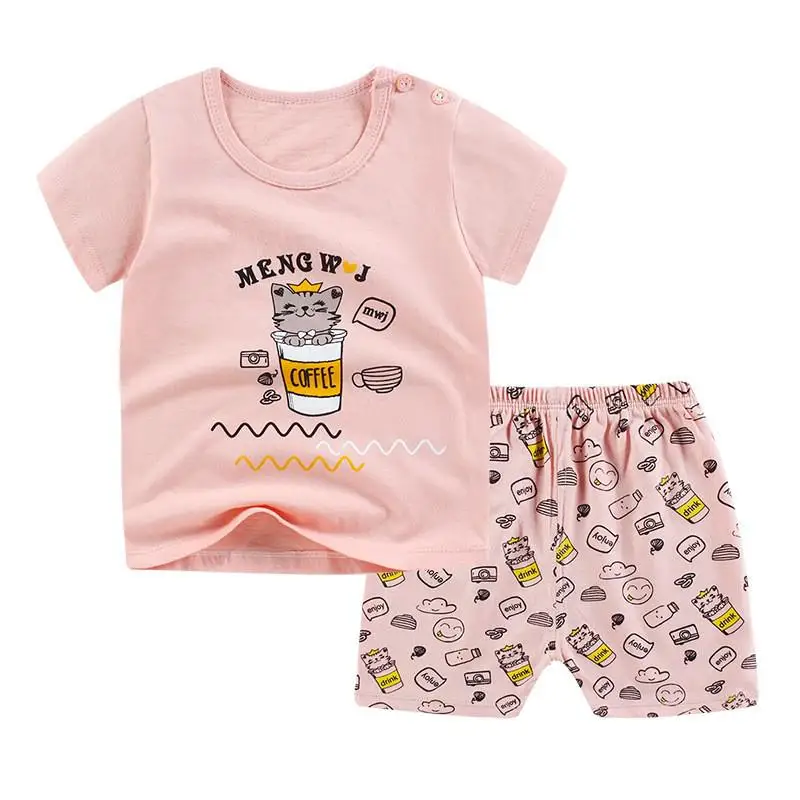 Baby Girl Summer Clothes Infant Girls Clothing Set Children Top+shorts Suit Kid Cotton Outfits Two Piece Sets Toddler Costume baby outfit matching set Baby Clothing Set