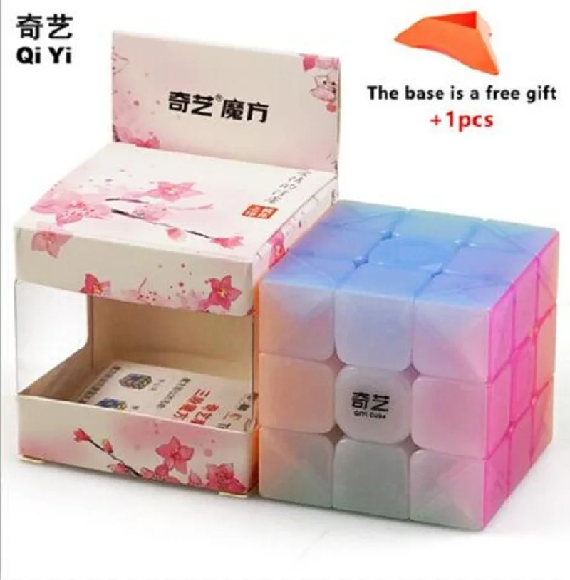 

Qiyi 3x3 CUBE Jelly Color Stickerless 3x3x3 Magic Cube 3Layers Speed Cube Professional Puzzle Toys For Children Kids Gift Toy