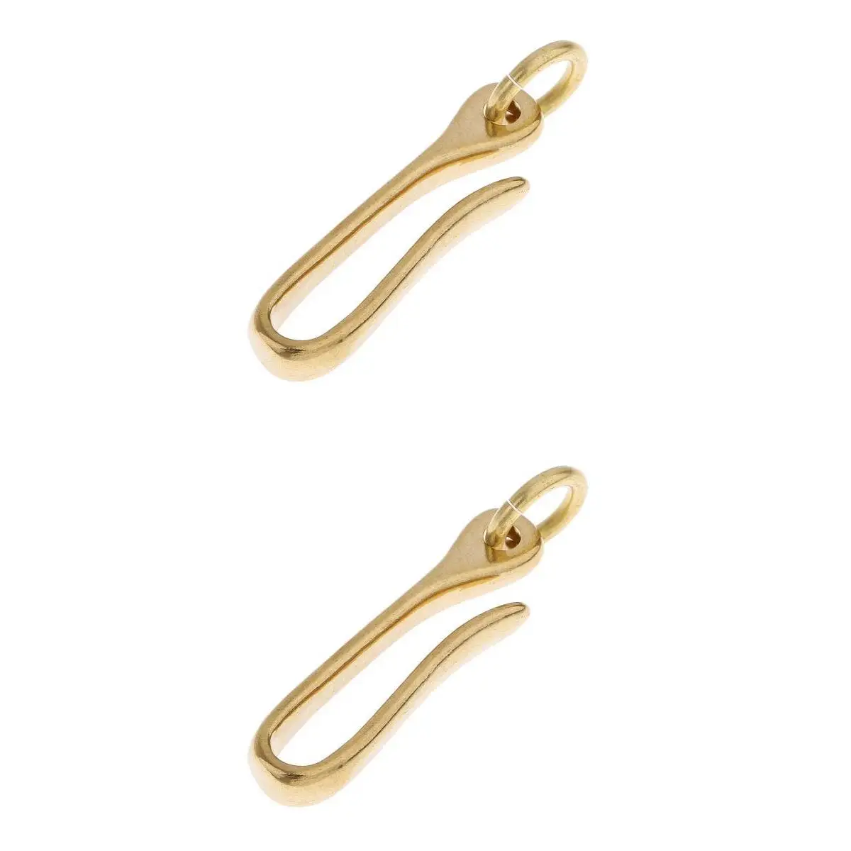 

2pcs Brass Belt Keyring U Hook FOB Clip Biker for Key Chain Wallet Chain