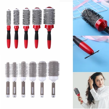 

Multi-size Ceramic Iron Round Comb High Temperature Resistant Professional Hair Dressing Brushes Hair Styling Tool Hairbrush