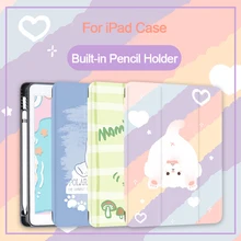 

Case For iPad Air 4 10.9 2021 For iPad Pro 11 12.9 10.5 10.2 mini 5 9.7 inch Tablet Case Flip Smart Cover With Pencil Holder