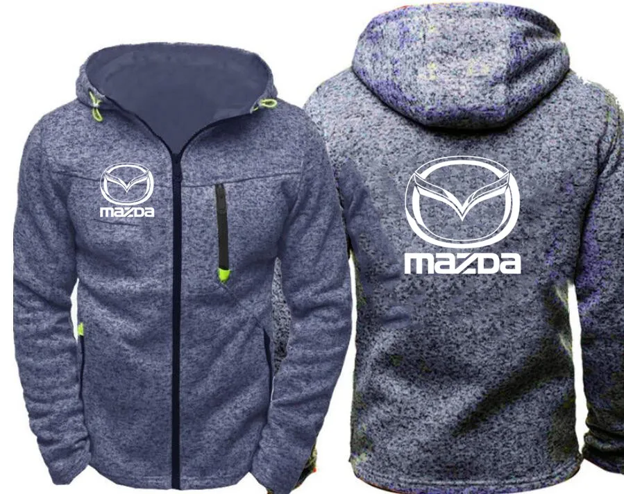 Мужские толстовки с капюшоном и логотипом Mazda Car, повседневные толстовки с капюшоном в стиле хип-хоп с длинным рукавом, мужская куртка на молнии, мужская толстовка с капюшоном, одежда