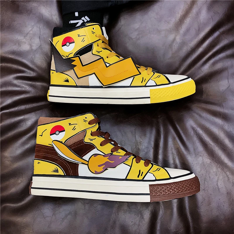 Anime Pokemon Kawaii Pikachu Cosplay Props Poke Ball Canvas Shoe Teens  School Sports Shoes Sneakers Street Travel Shoes| | - AliExpress