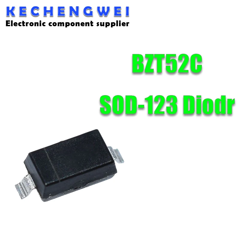 100pcs SOD-123 Zener Diode 1206 0.5W BZT52C 11V 12V 13V 15V 16V 18V 20V 22V 24V 27V 30V 33V 36V 39V 43V 47V