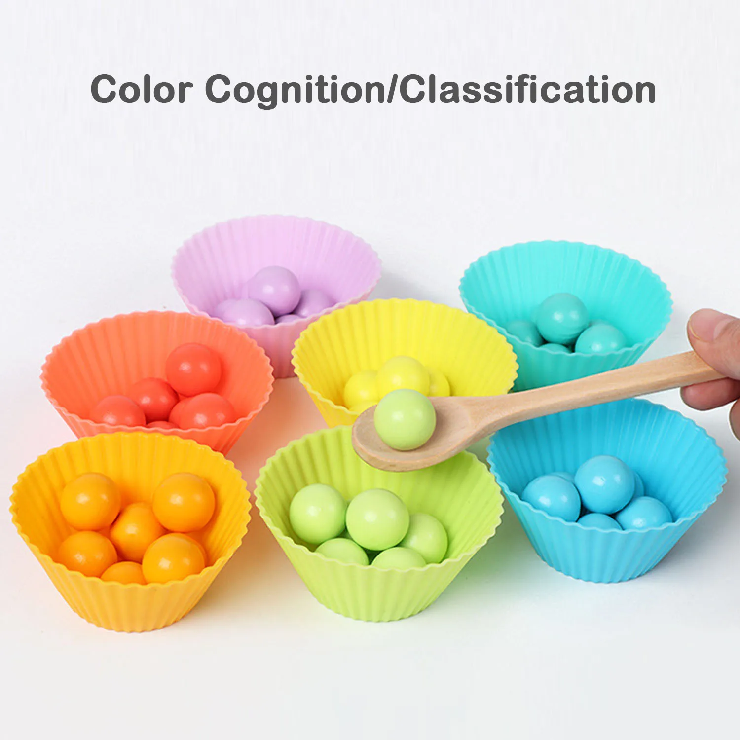 Kids Montessori Wooden Clip Beads Chopsticks Beads Color Sorting Matching Puzzle Board Hands Brain Training Learn Math Game Toy