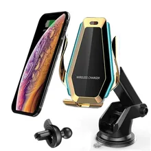 Автоматическое зажимное 10 Вт автомобильное быстрое Qi Беспроводное зарядное устройство для Iphone X 8 XS 11 Pro Max автомобильный телефон держатель на вентиляционное отверстие для samsung huawei