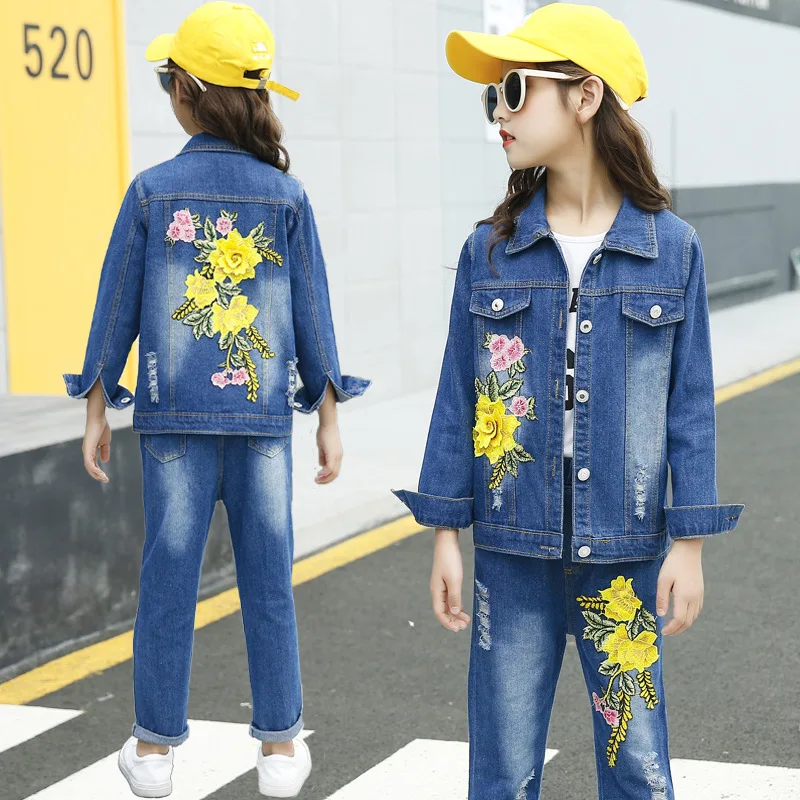 

Girls Cowboy Autumn Set 2019 New Style Fashion Big Boy Spring And Autumn CHILDREN'S Garment Western Style-Two-Piece Set