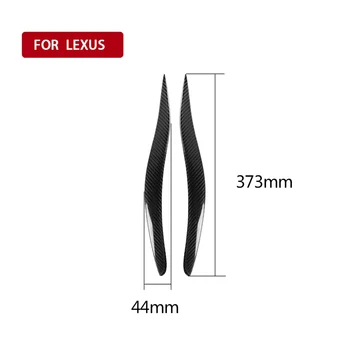 

2pcs Car Carbon Fiber Headlight Eyebrow Cover Trim Decor For Lexus IS250 IS300 2006-2012 Headlight Eye Lid Cover Trims