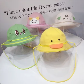 

Anti-spitting Protective Hats baby cap Kids Boys Girls Eye Protection Dustproof Bucket Hat Fisherman Anti-saliva Face Caps Hats