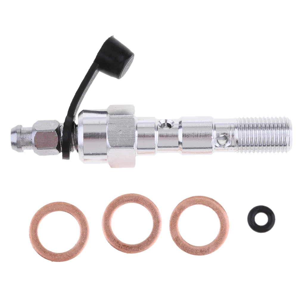 Motorcycle Double Banjo Bolts & Washers for Brake Caliper Master Cylinder M10 x1.25/M10 x 1.0mm