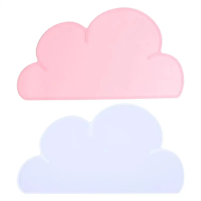 

2Pcs Cloud Shaped Coasters Heat-Insulation Silicone Pot Mat Bowl Mat Plate Pad Placemats Pet Dining Mat For Children Kids