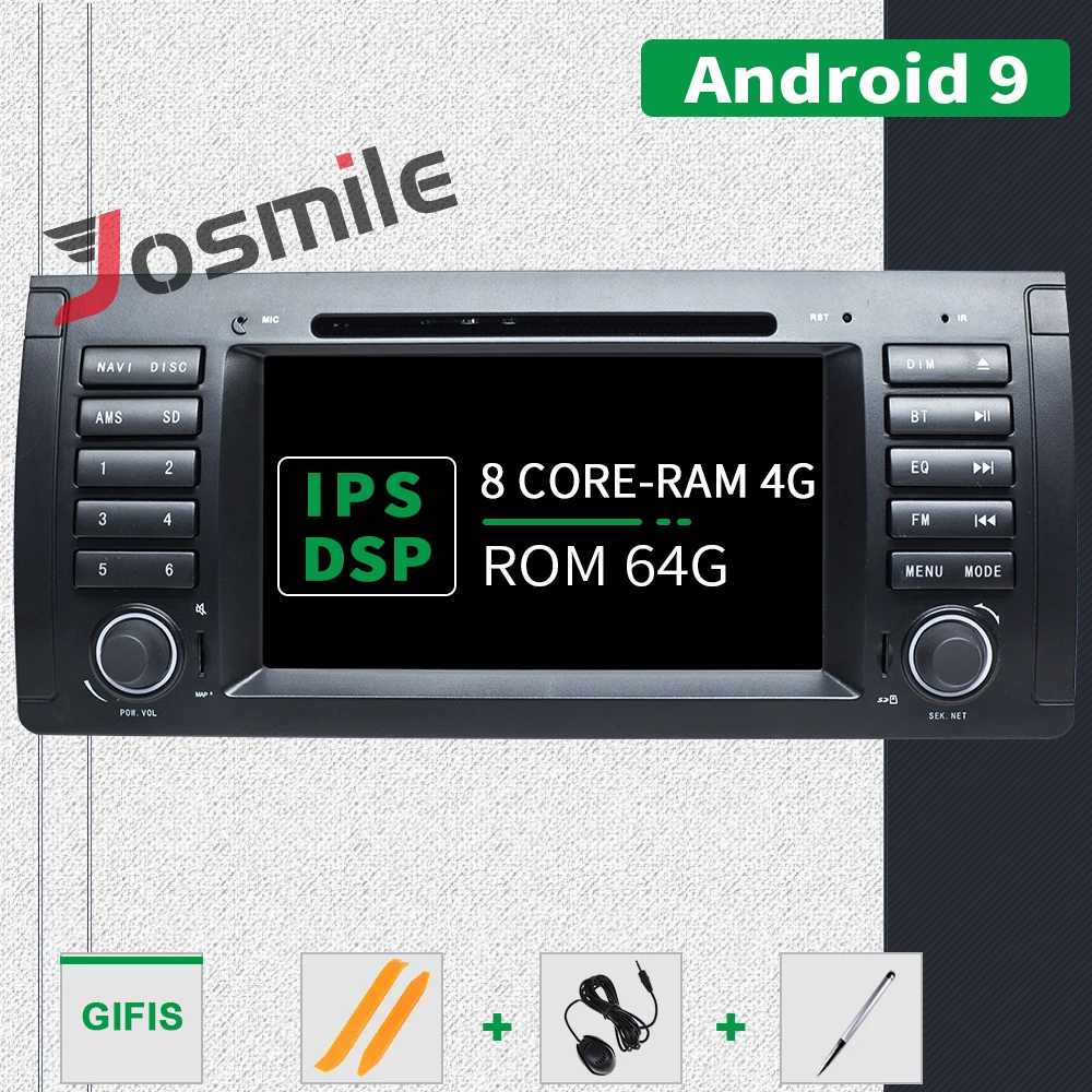 IPS DSP 1din Android 9.0 Car DVD Player For BMW X5 E53 E39 multimedia Radio audio GPS stereo navigation head unit 8core 4GB 64G